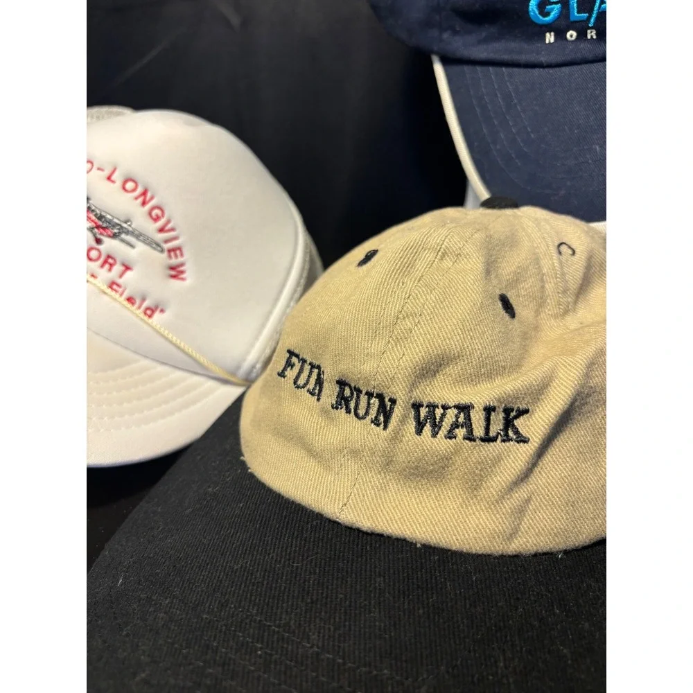 Vintage Promo Hat Lot Kelso Airport Glacier Northwest Pacific Headwear 8pc Cap